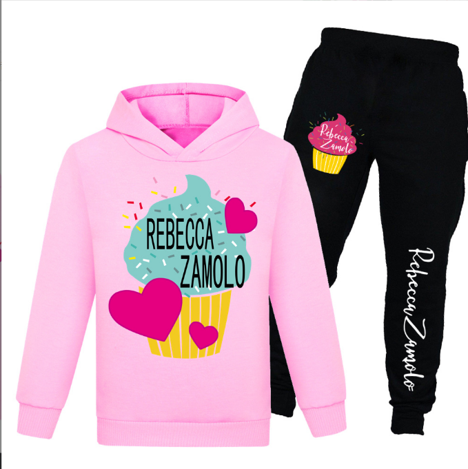 Kids T-Shirt Rebecca Zamolo Youtube Merch Hoodies Hooded Top Pant trousers Sets - Picture 16 of 19
