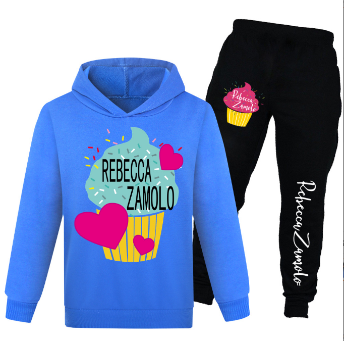 Kids T-Shirt Rebecca Zamolo Youtube Merch Hoodies Hooded Top Pant trousers Sets - Picture 17 of 19