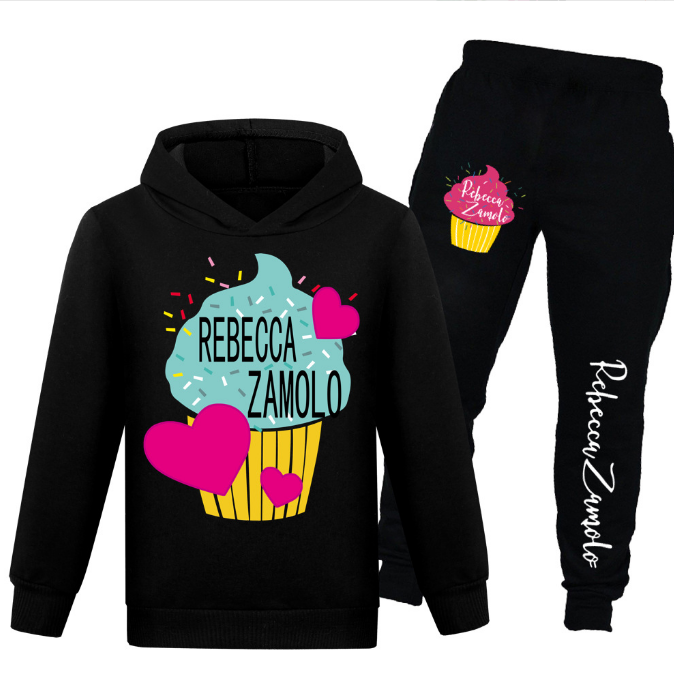 Kids T-Shirt Rebecca Zamolo Youtube Merch Hoodies Hooded Top Pant trousers Sets - Picture 13 of 19