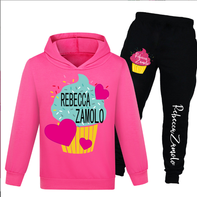 Kids T-Shirt Rebecca Zamolo Youtube Merch Hoodies Hooded Top Pant trousers Sets - Picture 15 of 19