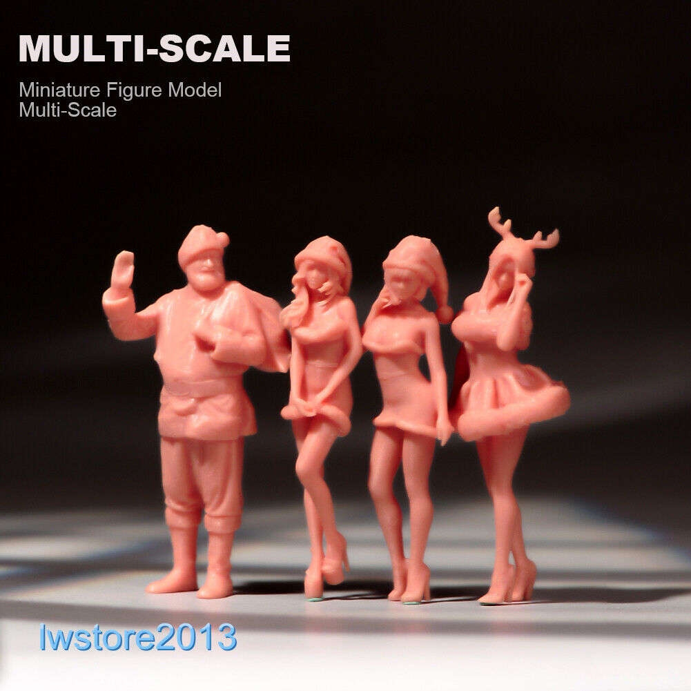Juego de 4 piezas de accesorios de escena de Navidad miniaturas figuras modelo apto para coches vehículos juguetes - Imagen 24 de 36