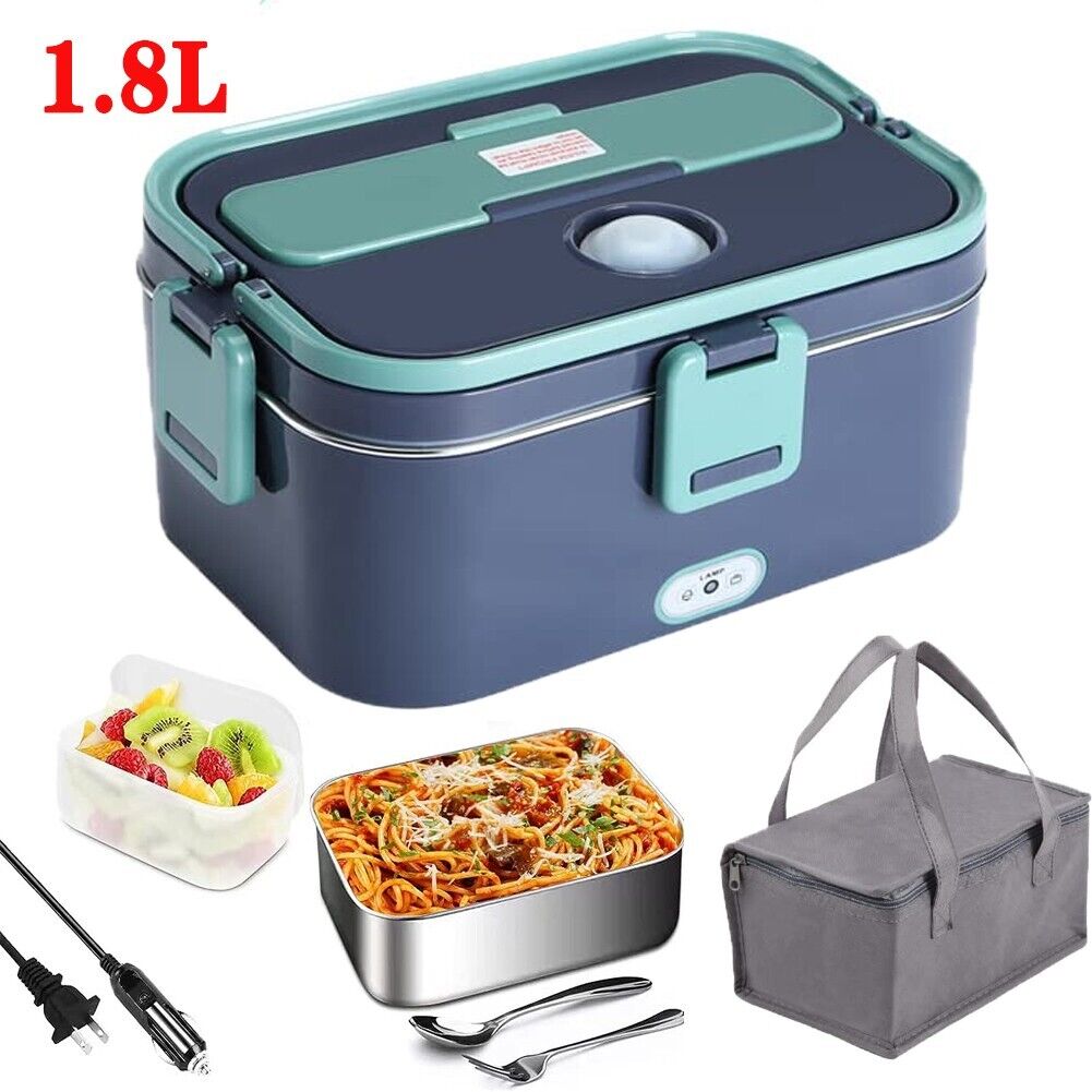 110V Electric Heating Lunch Box Portable for Car Office Food Warmer Container US