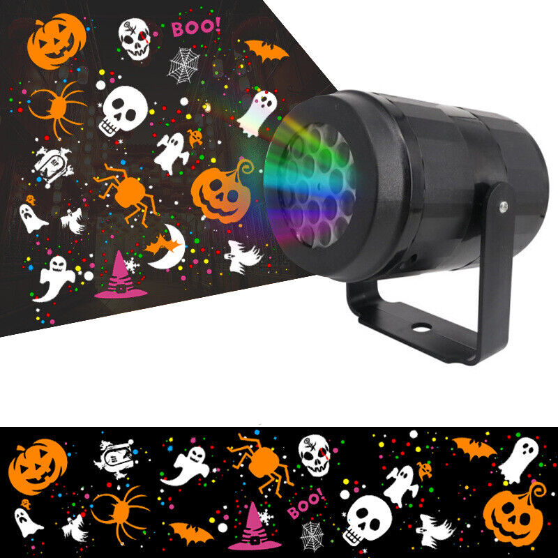 Halloween Christmas LED Projector Light Laser Moving Landscape Xmas Decor Lamp