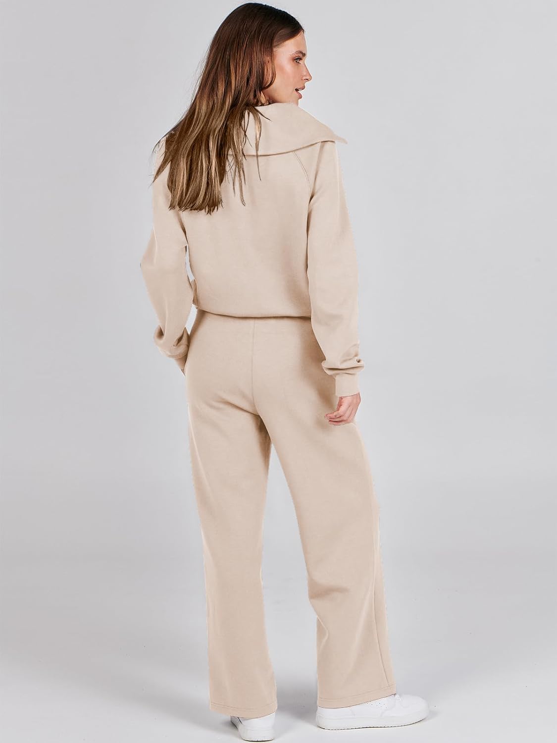 Women Outfits Sweatsuit Sweatshirt Sweatpant Tracksuit Sweat Lounge Matching Set - Picture 27 of 211