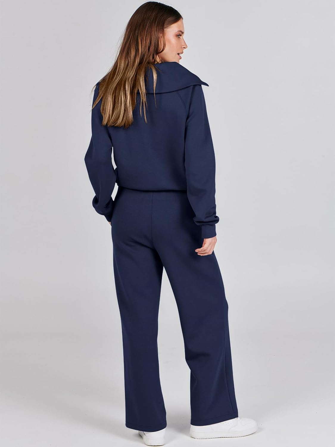 Women Outfits Sweatsuit Sweatshirt Sweatpant Tracksuit Sweat Lounge Matching Set - Picture 81 of 211