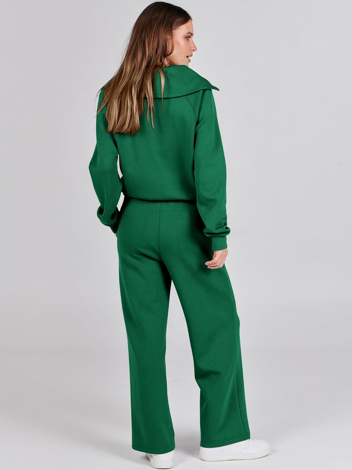 Women Outfits Sweatsuit Sweatshirt Sweatpant Tracksuit Sweat Lounge Matching Set - Picture 188 of 211