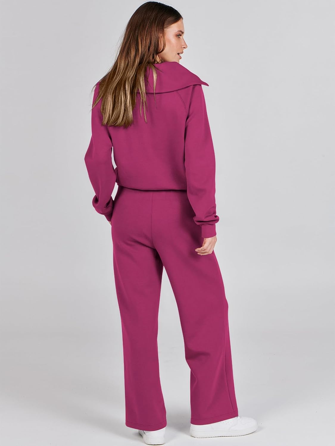Women Outfits Sweatsuit Sweatshirt Sweatpant Tracksuit Sweat Lounge Matching Set - Picture 206 of 211