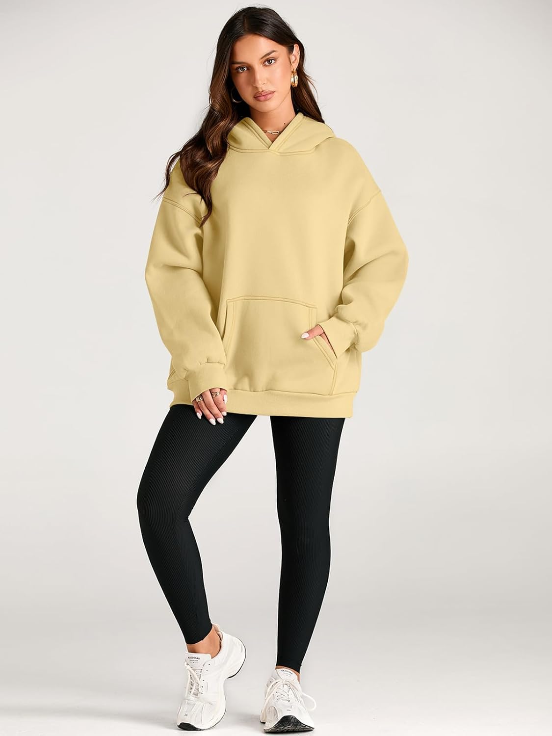 Women's Fleece Oversized Hoodie - Cozy Pullover Sweatshirt for Cold Weather - Picture 35 of 345