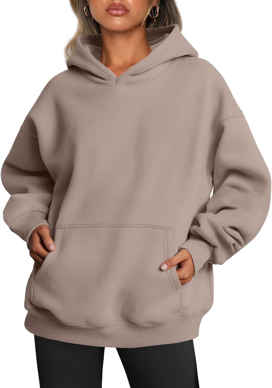 Women's Fleece Oversized Hoodie - Cozy Pullover Sweatshirt for Cold Weather - Picture 38 of 345