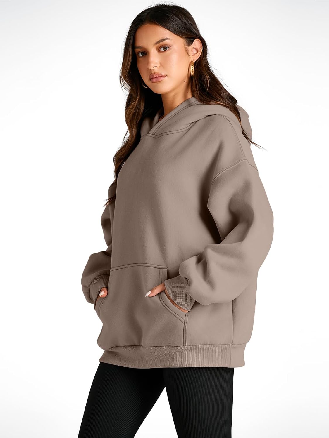Women's Fleece Oversized Hoodie - Cozy Pullover Sweatshirt for Cold Weather - Picture 40 of 345