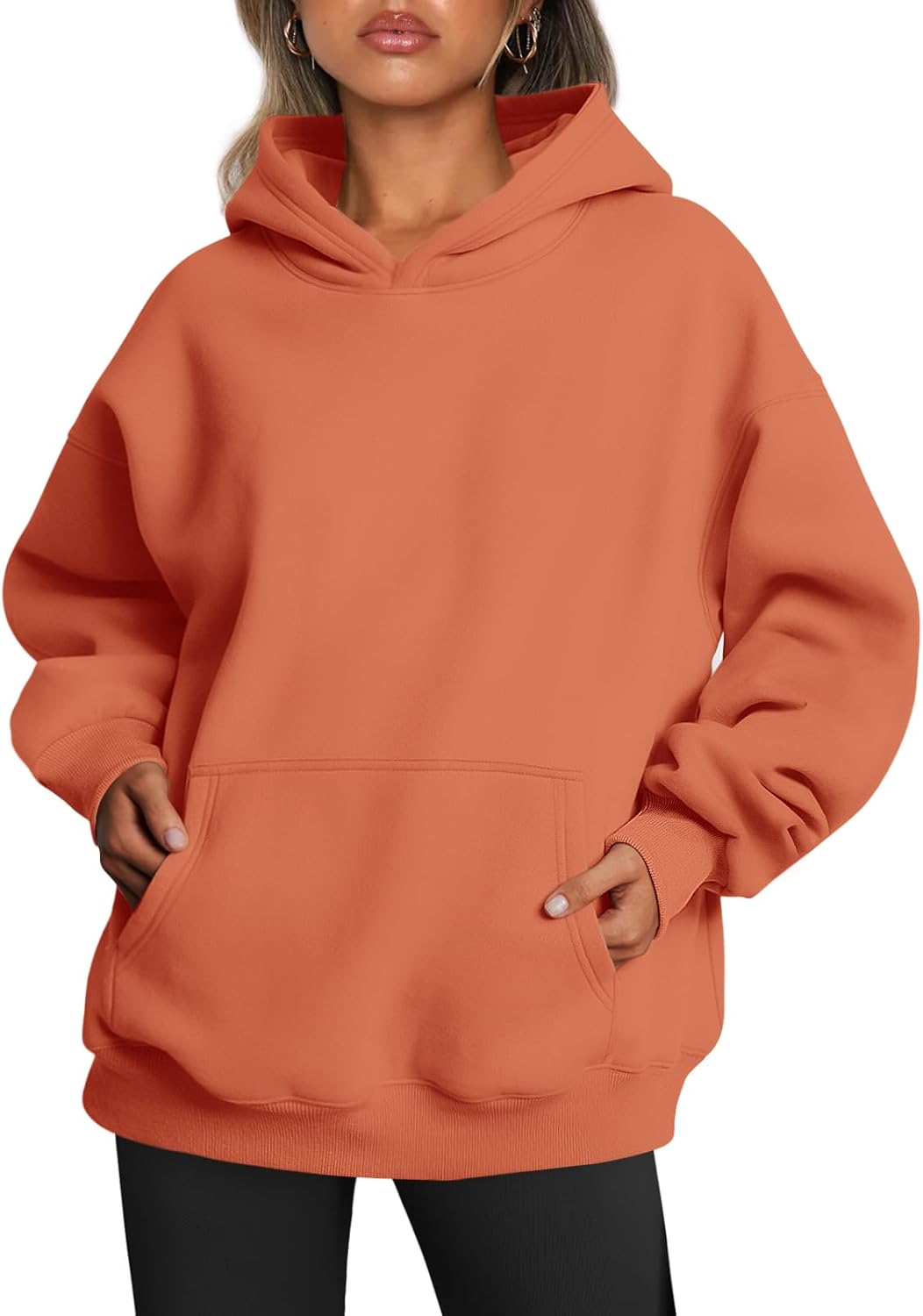 Women's Fleece Oversized Hoodie - Cozy Pullover Sweatshirt for Cold Weather - Picture 45 of 345