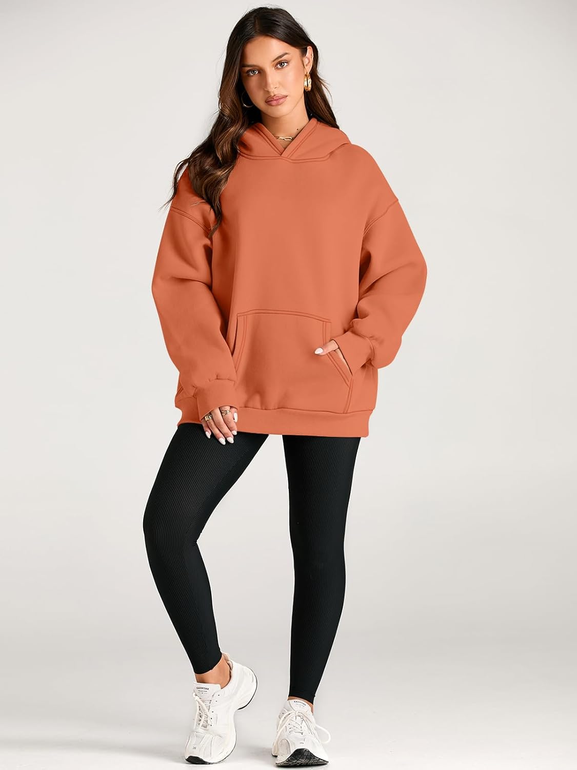 Women's Fleece Oversized Hoodie - Cozy Pullover Sweatshirt for Cold Weather - Picture 49 of 345