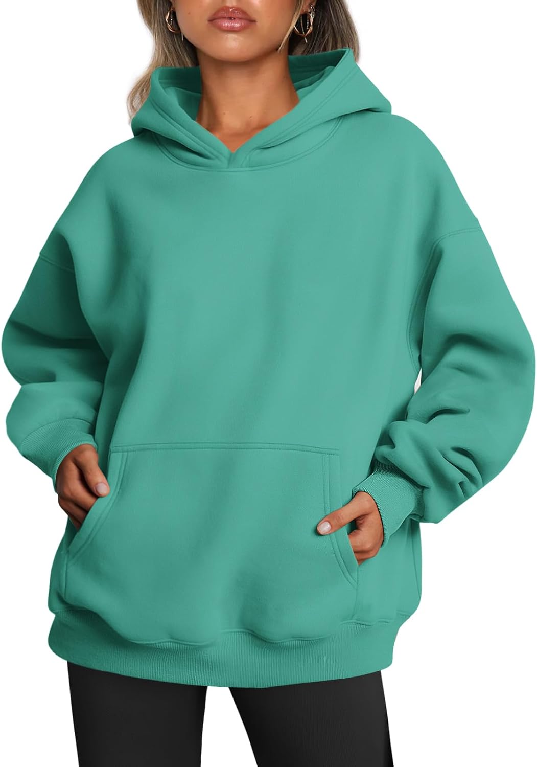 Women's Fleece Oversized Hoodie - Cozy Pullover Sweatshirt for Cold Weather - Picture 52 of 345