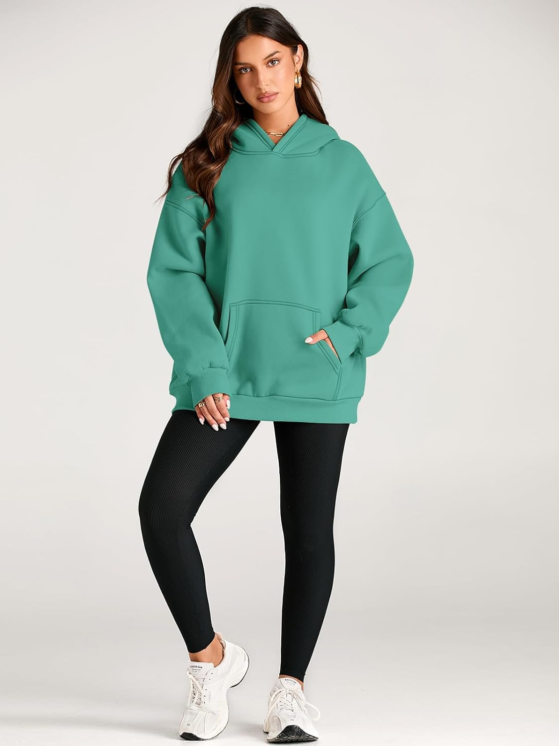 Women's Fleece Oversized Hoodie - Cozy Pullover Sweatshirt for Cold Weather - Picture 56 of 345
