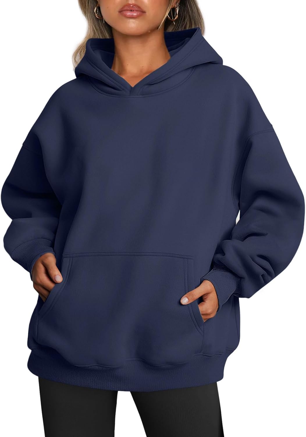 Women's Fleece Oversized Hoodie - Cozy Pullover Sweatshirt for Cold Weather - Picture 59 of 345