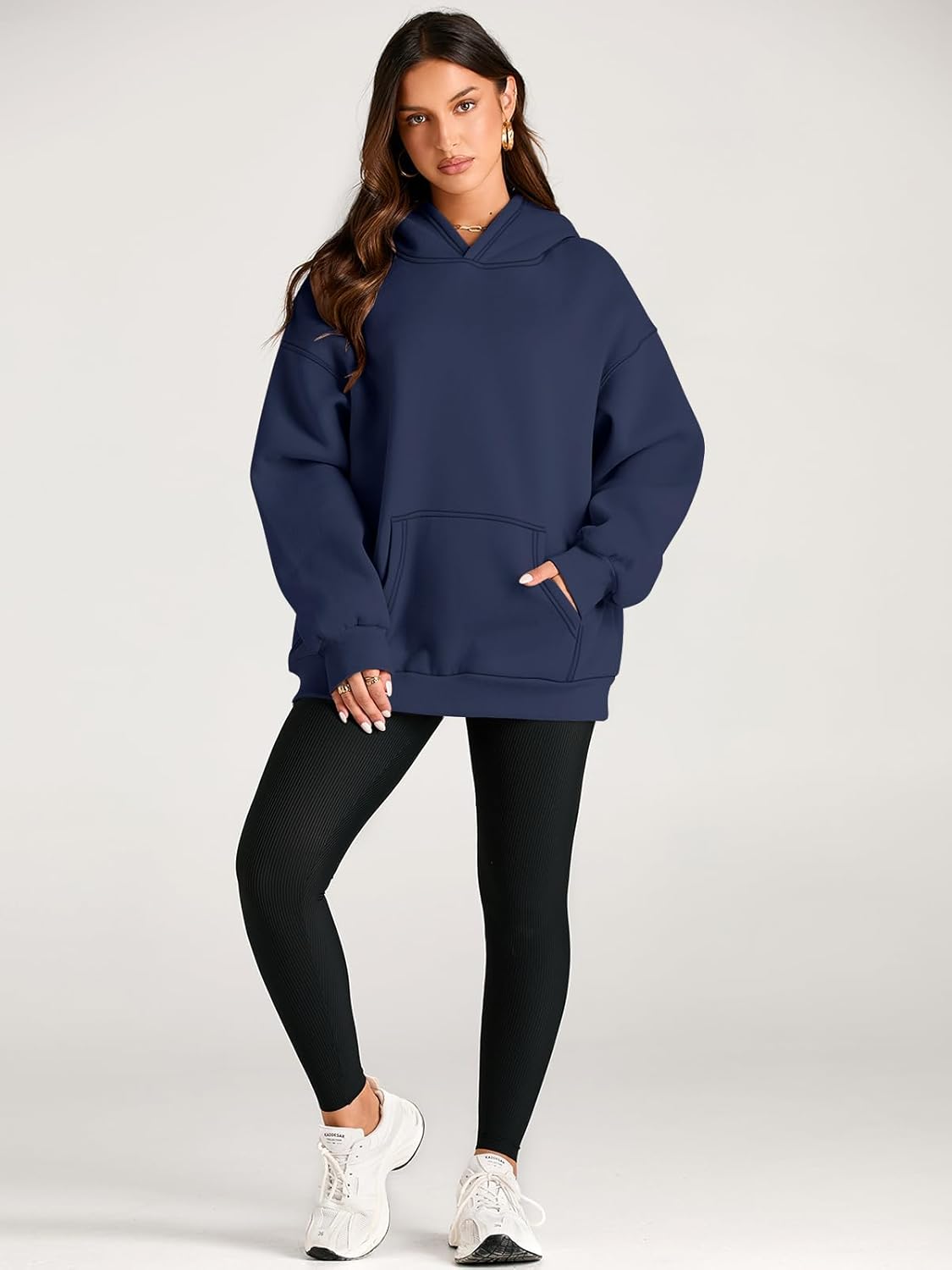 Women's Fleece Oversized Hoodie - Cozy Pullover Sweatshirt for Cold Weather - Picture 63 of 345
