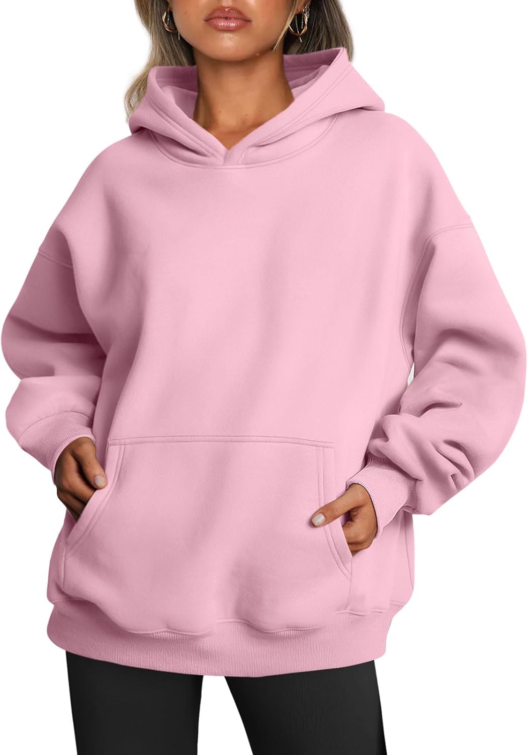 Women's Fleece Oversized Hoodie - Cozy Pullover Sweatshirt for Cold Weather - Picture 66 of 345