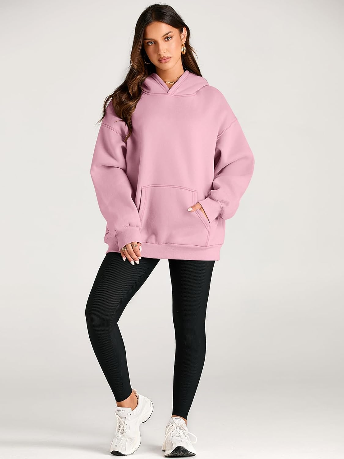 Women's Fleece Oversized Hoodie - Cozy Pullover Sweatshirt for Cold Weather - Picture 70 of 345