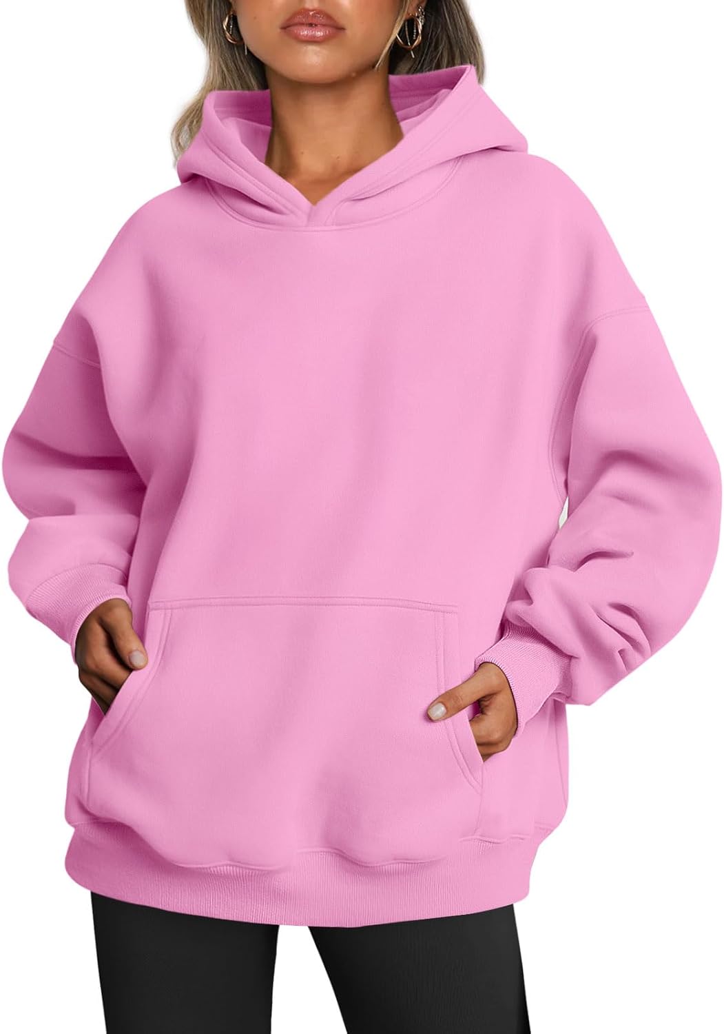Women's Fleece Oversized Hoodie - Cozy Pullover Sweatshirt for Cold Weather - Picture 73 of 345
