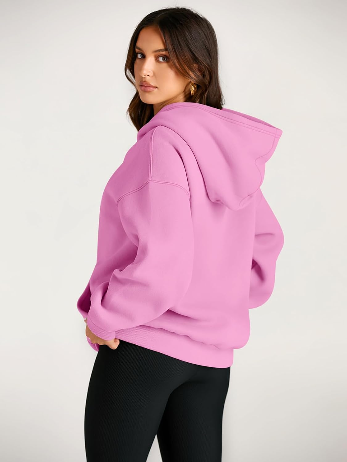 Women's Fleece Oversized Hoodie - Cozy Pullover Sweatshirt for Cold Weather - Picture 76 of 345