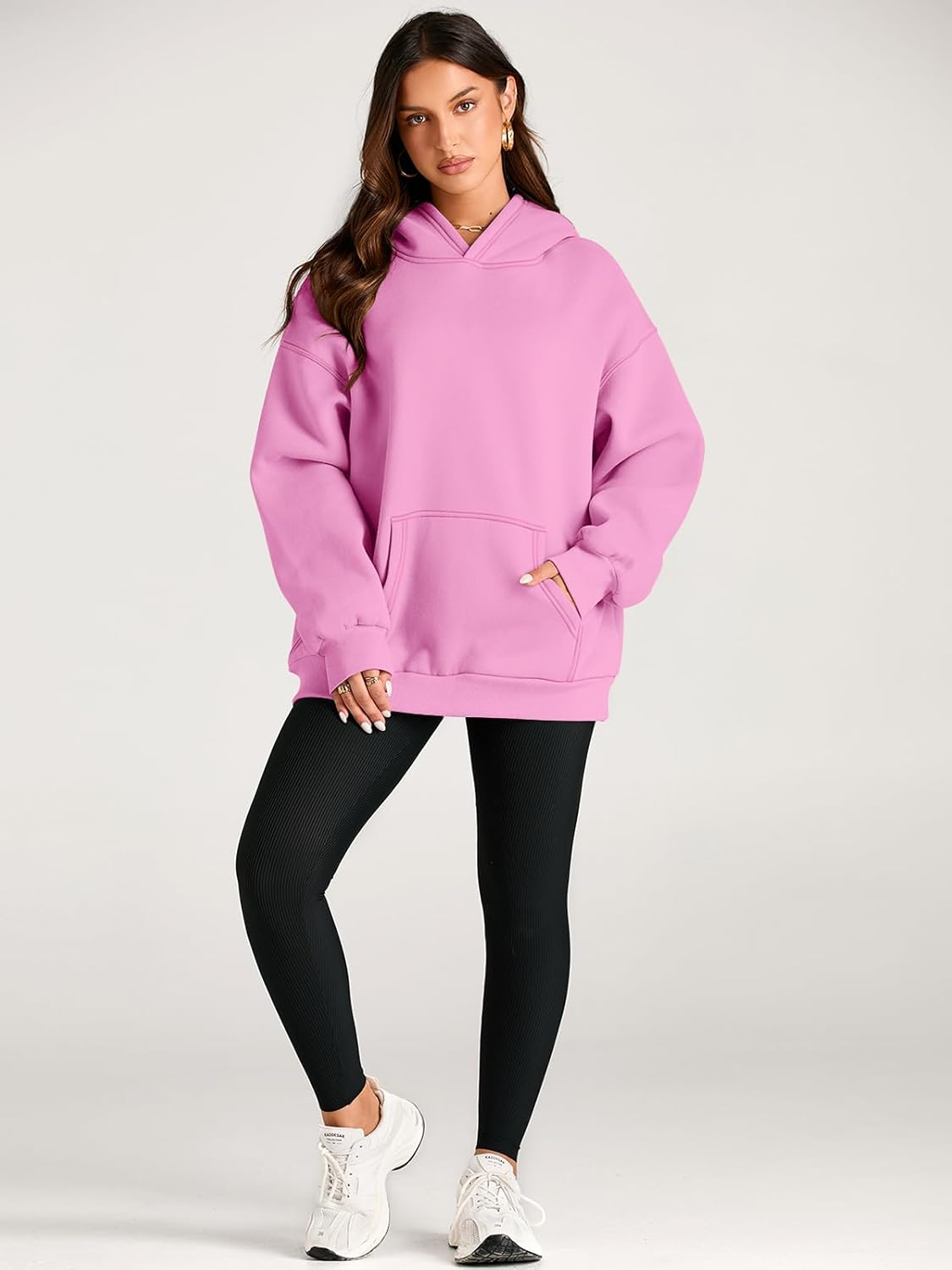 Women's Fleece Oversized Hoodie - Cozy Pullover Sweatshirt for Cold Weather - Picture 77 of 345
