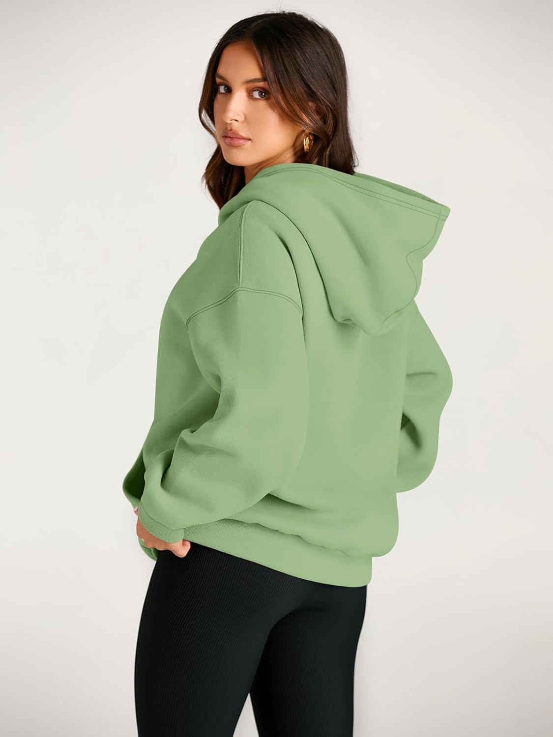 Women's Fleece Oversized Hoodie - Cozy Pullover Sweatshirt for Cold Weather - Picture 83 of 345