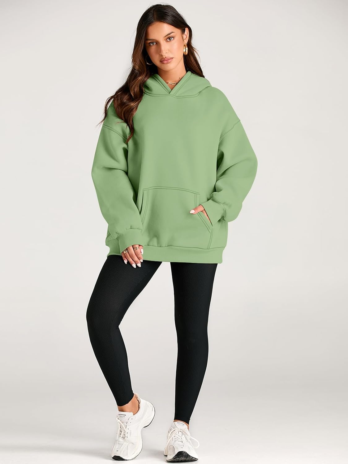 Women's Fleece Oversized Hoodie - Cozy Pullover Sweatshirt for Cold Weather - Picture 84 of 345