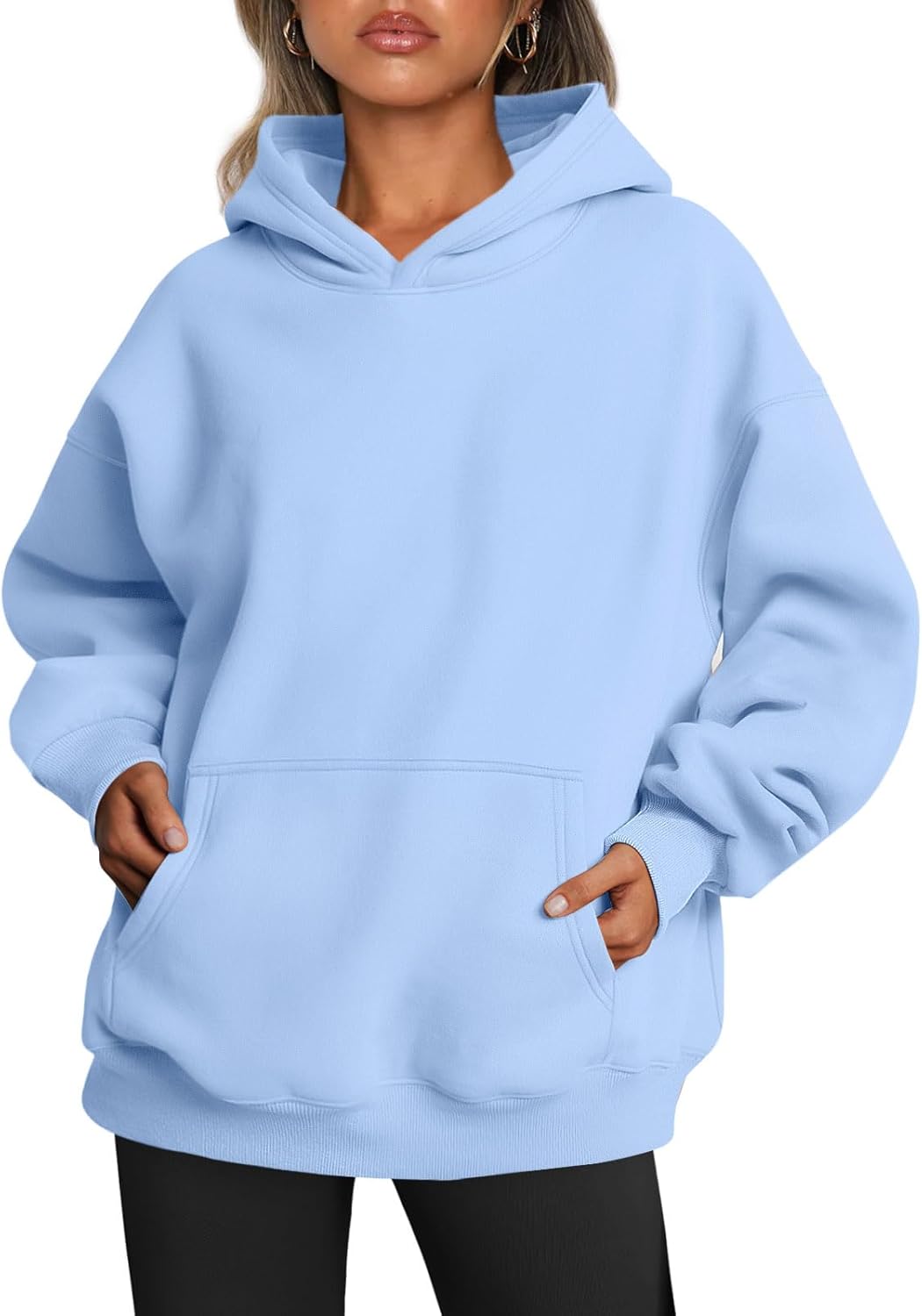 Women's Fleece Oversized Hoodie - Cozy Pullover Sweatshirt for Cold Weather - Picture 87 of 345