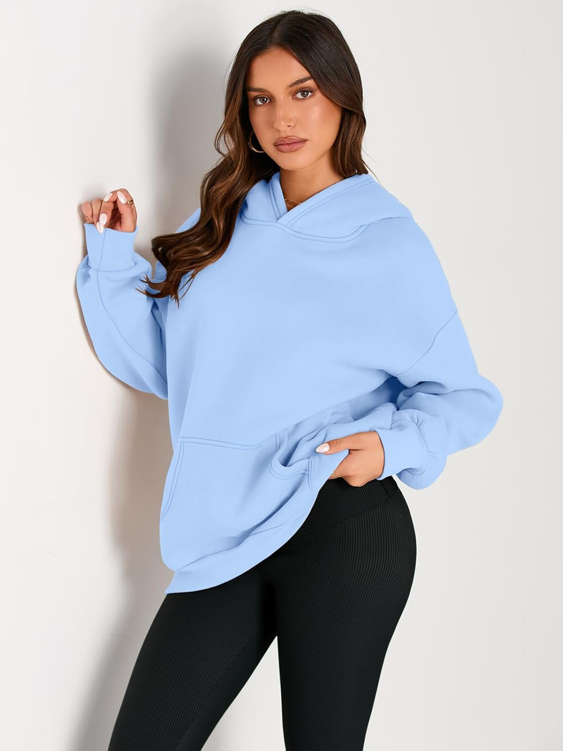 Women's Fleece Oversized Hoodie - Cozy Pullover Sweatshirt for Cold Weather - Picture 88 of 345
