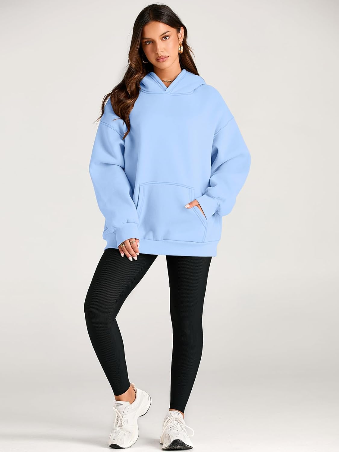 Women's Fleece Oversized Hoodie - Cozy Pullover Sweatshirt for Cold Weather - Picture 91 of 345