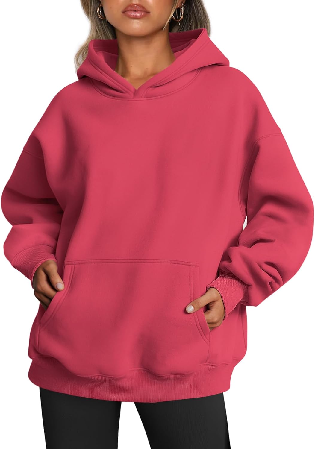 Women's Fleece Oversized Hoodie - Cozy Pullover Sweatshirt for Cold Weather - Picture 94 of 345