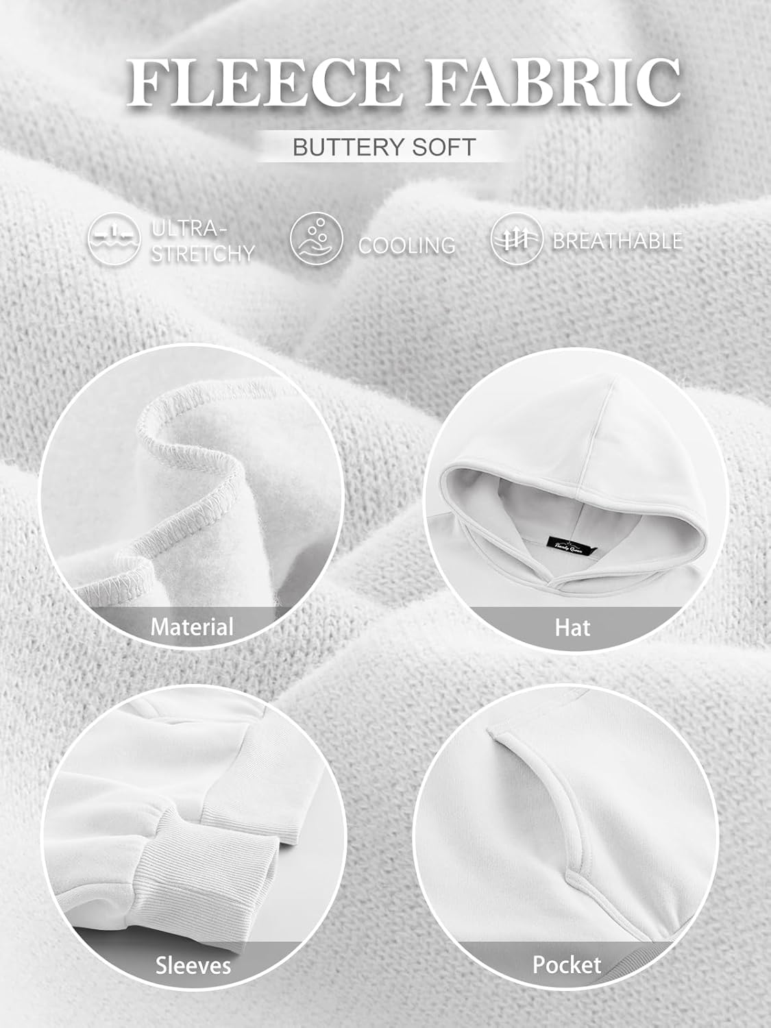 Women's Fleece Oversized Hoodie - Cozy Pullover Sweatshirt for Cold Weather - Picture 106 of 345