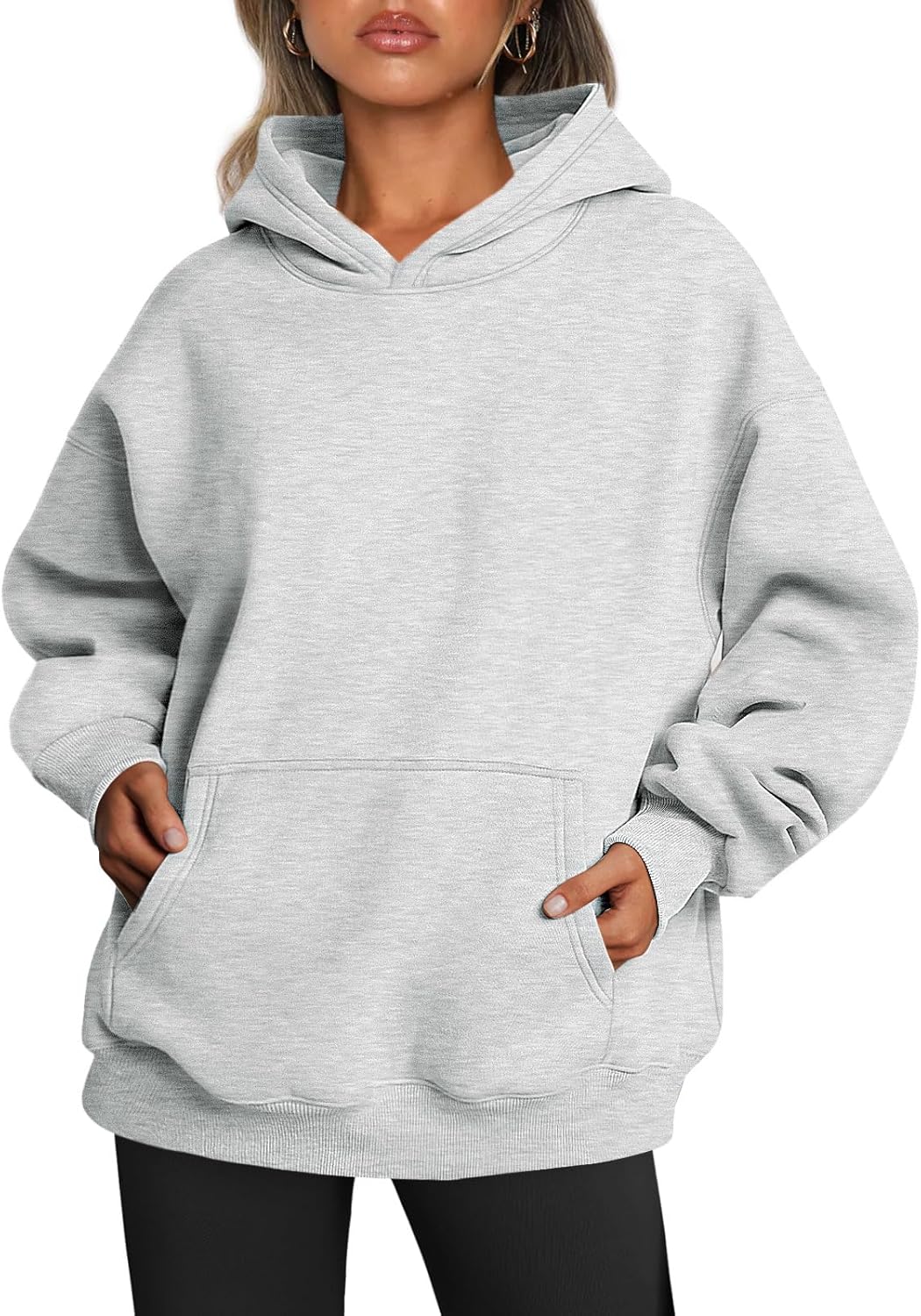Women's Fleece Oversized Hoodie - Cozy Pullover Sweatshirt for Cold Weather - Picture 115 of 345