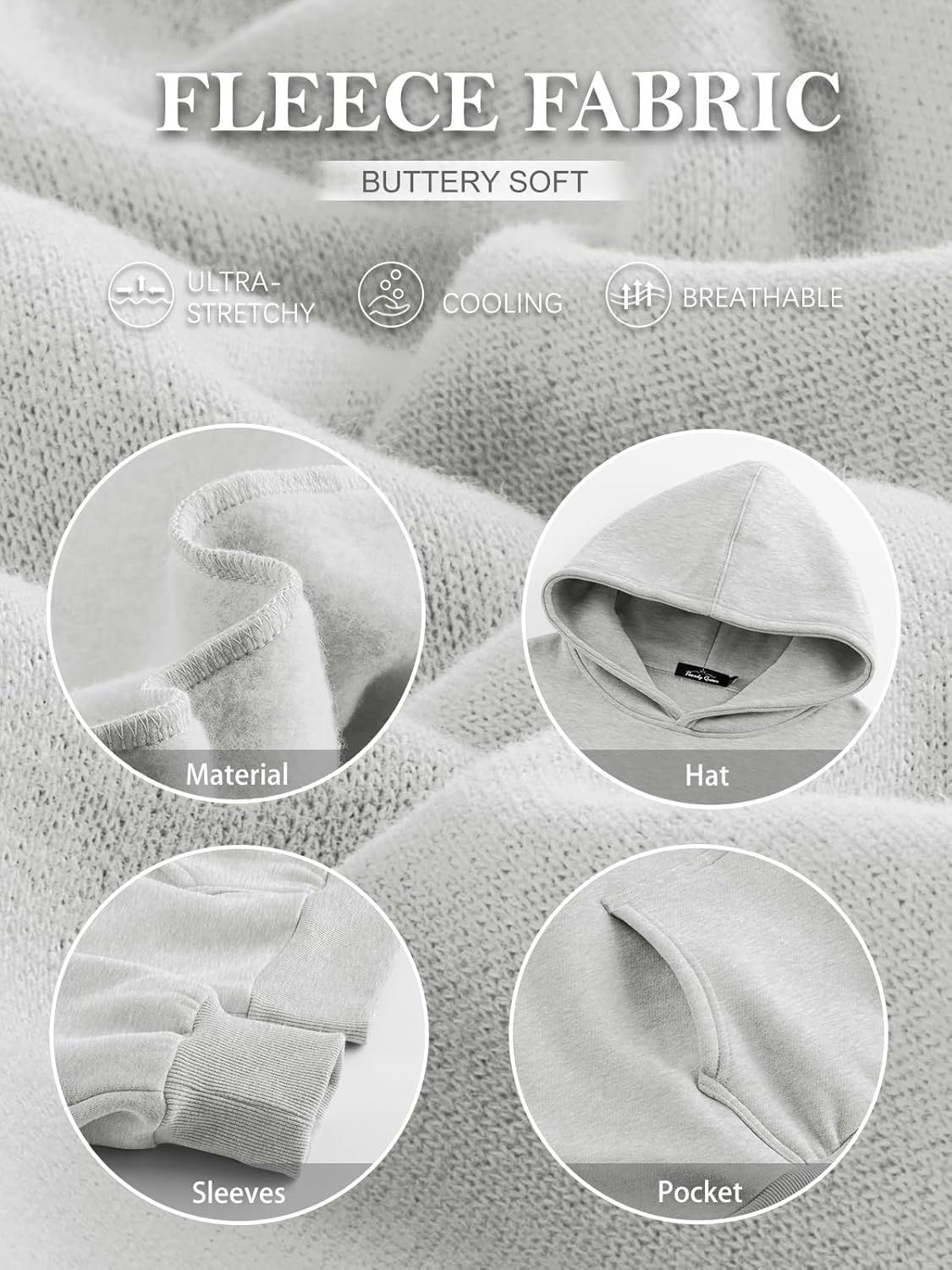 Women's Fleece Oversized Hoodie - Cozy Pullover Sweatshirt for Cold Weather - Picture 120 of 345