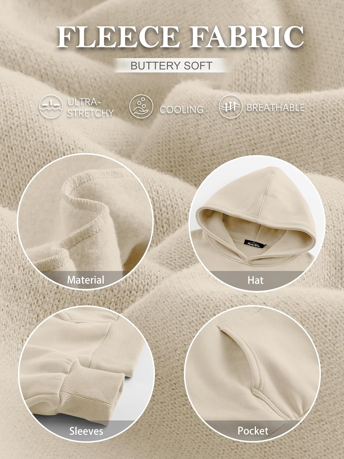 Women's Fleece Oversized Hoodie - Cozy Pullover Sweatshirt for Cold Weather - Picture 127 of 345