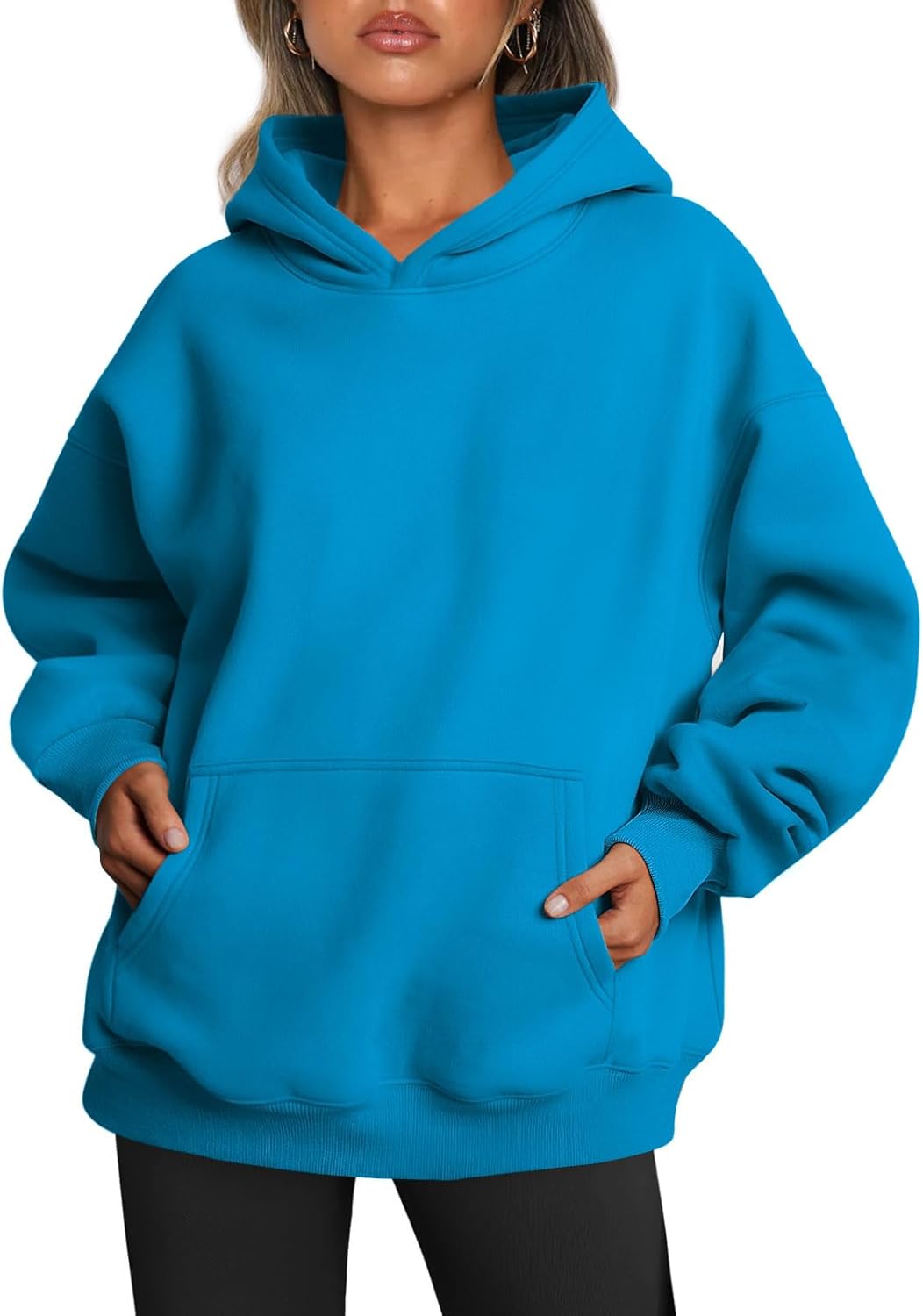 Women's Fleece Oversized Hoodie - Cozy Pullover Sweatshirt for Cold Weather - Picture 129 of 345