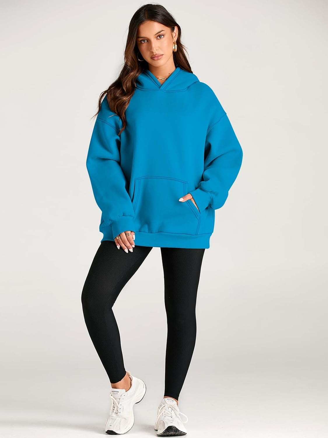 Women's Fleece Oversized Hoodie - Cozy Pullover Sweatshirt for Cold Weather - Picture 133 of 345