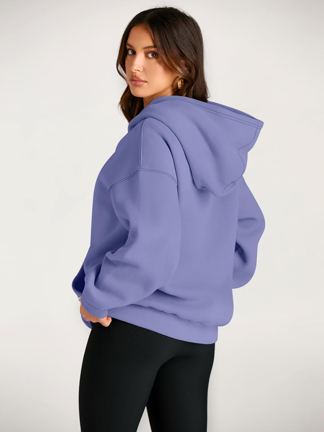 Women's Fleece Oversized Hoodie - Cozy Pullover Sweatshirt for Cold Weather - Picture 139 of 345