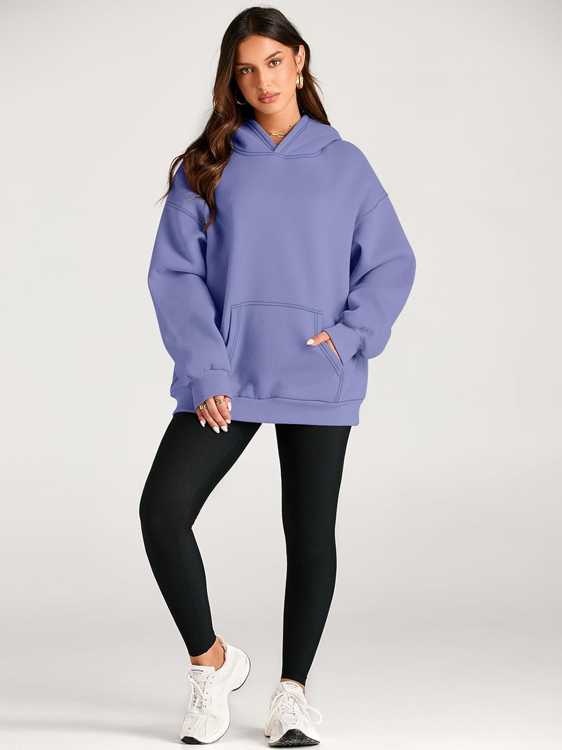 Women's Fleece Oversized Hoodie - Cozy Pullover Sweatshirt for Cold Weather - Picture 140 of 345