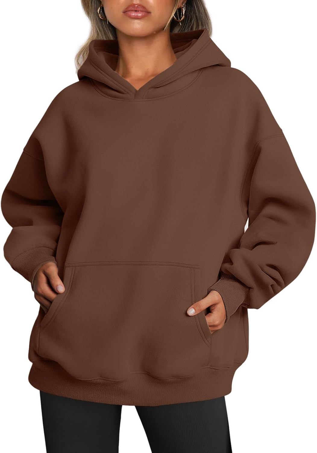 Women's Fleece Oversized Hoodie - Cozy Pullover Sweatshirt for Cold Weather - Picture 143 of 345