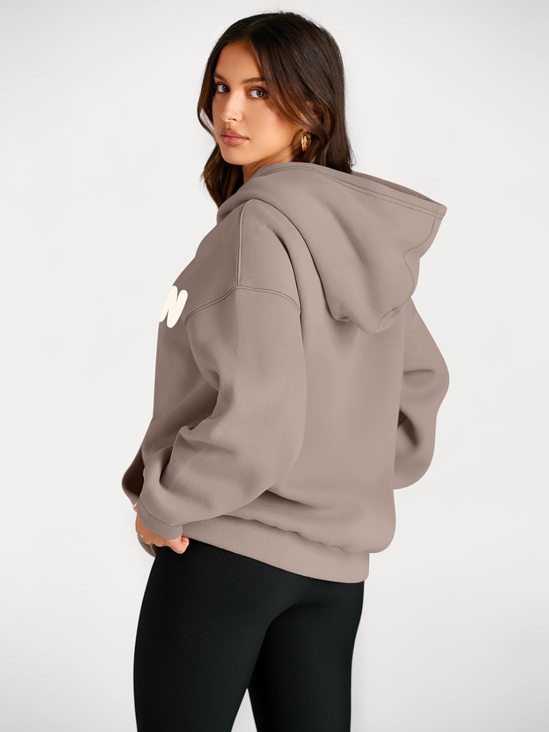 Women's Fleece Oversized Hoodie - Cozy Pullover Sweatshirt for Cold Weather - Picture 153 of 345
