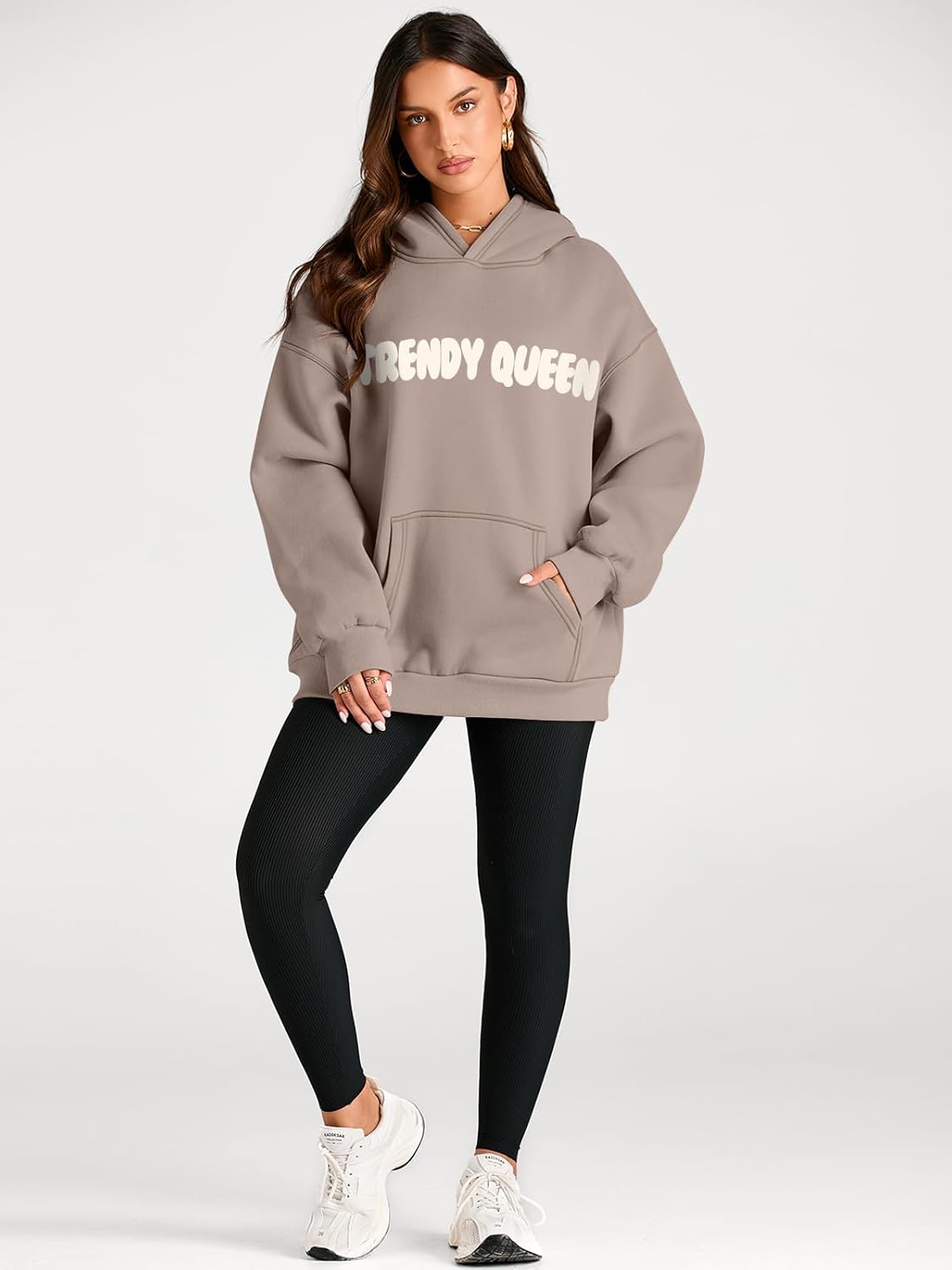 Women's Fleece Oversized Hoodie - Cozy Pullover Sweatshirt for Cold Weather - Picture 154 of 345