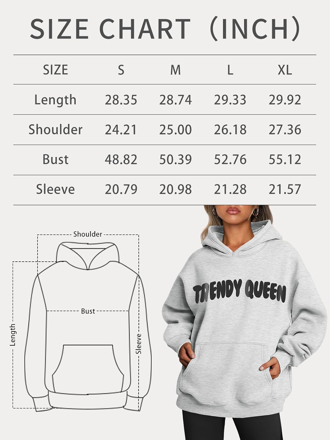 Women's Fleece Oversized Hoodie - Cozy Pullover Sweatshirt for Cold Weather - Picture 155 of 345