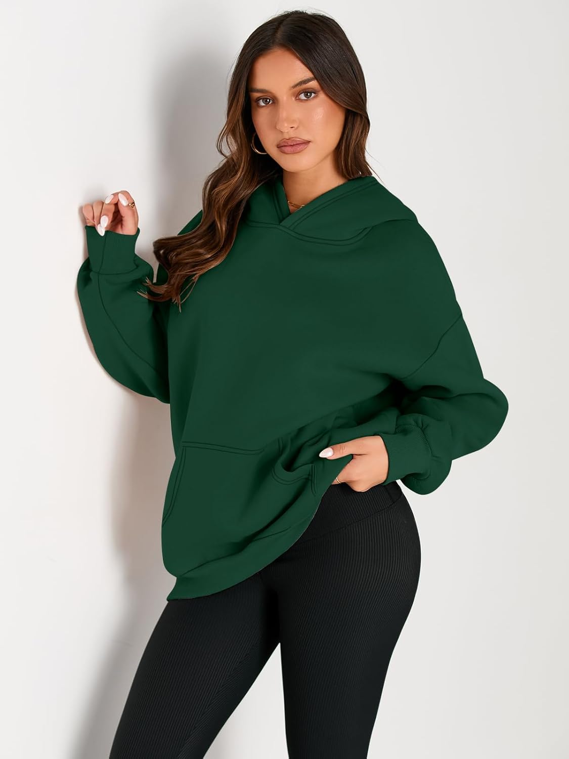 Women's Fleece Oversized Hoodie - Cozy Pullover Sweatshirt for Cold Weather - Picture 158 of 345