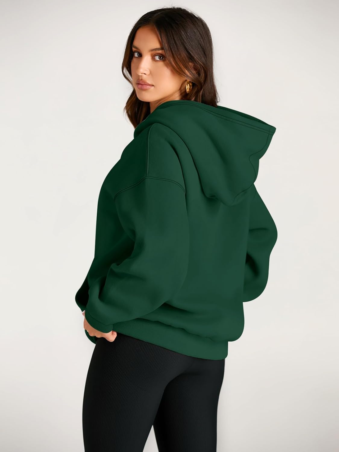 Women's Fleece Oversized Hoodie - Cozy Pullover Sweatshirt for Cold Weather - Picture 160 of 345