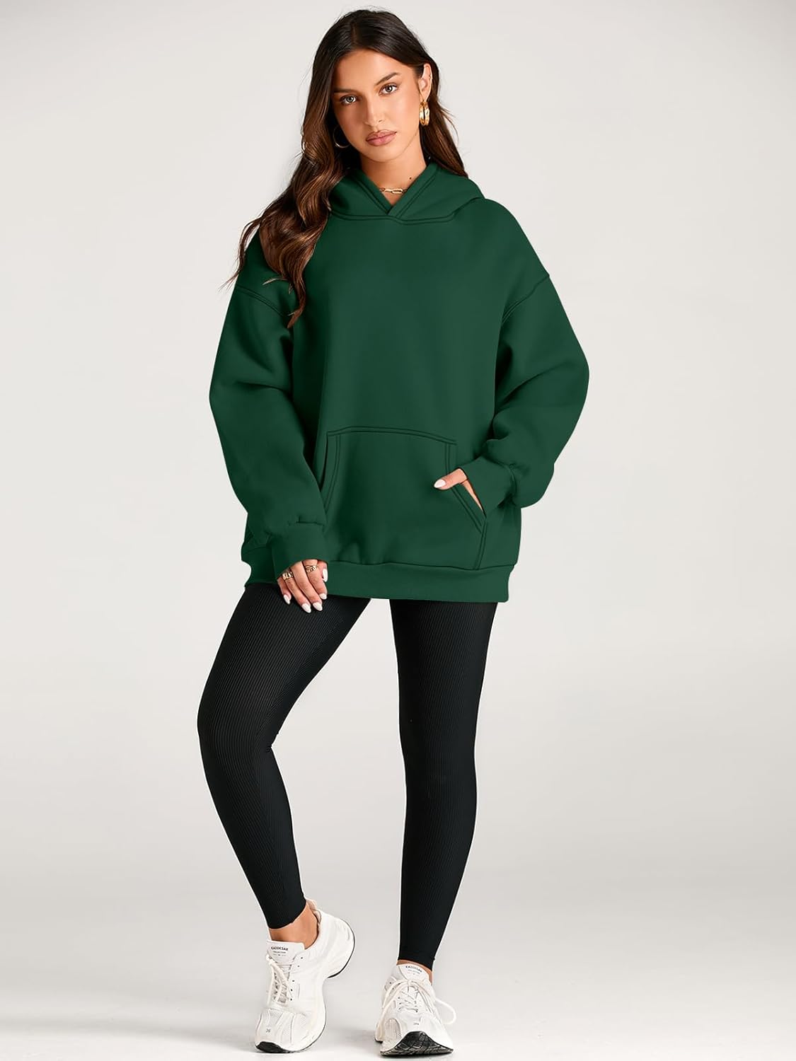 Women's Fleece Oversized Hoodie - Cozy Pullover Sweatshirt for Cold Weather - Picture 161 of 345