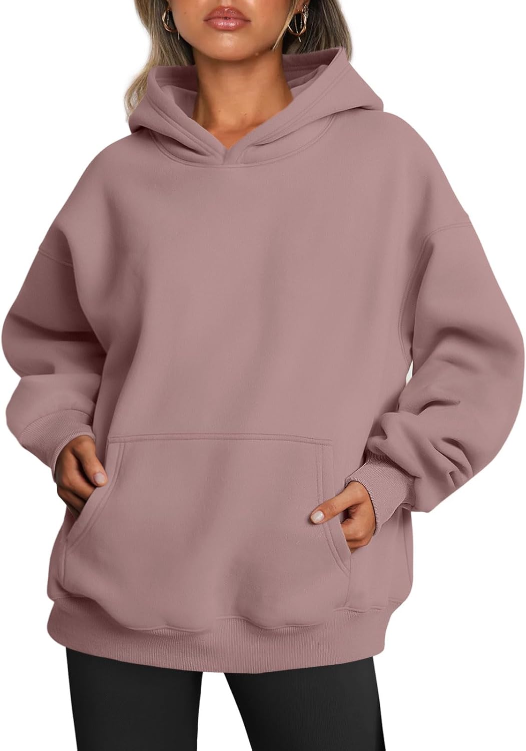Women's Fleece Oversized Hoodie - Cozy Pullover Sweatshirt for Cold Weather - Picture 164 of 345