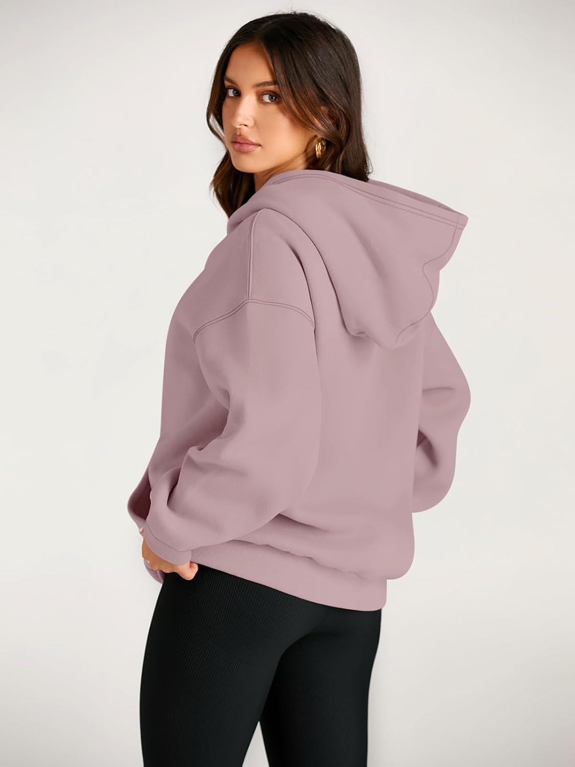 Women's Fleece Oversized Hoodie - Cozy Pullover Sweatshirt for Cold Weather - Picture 167 of 345