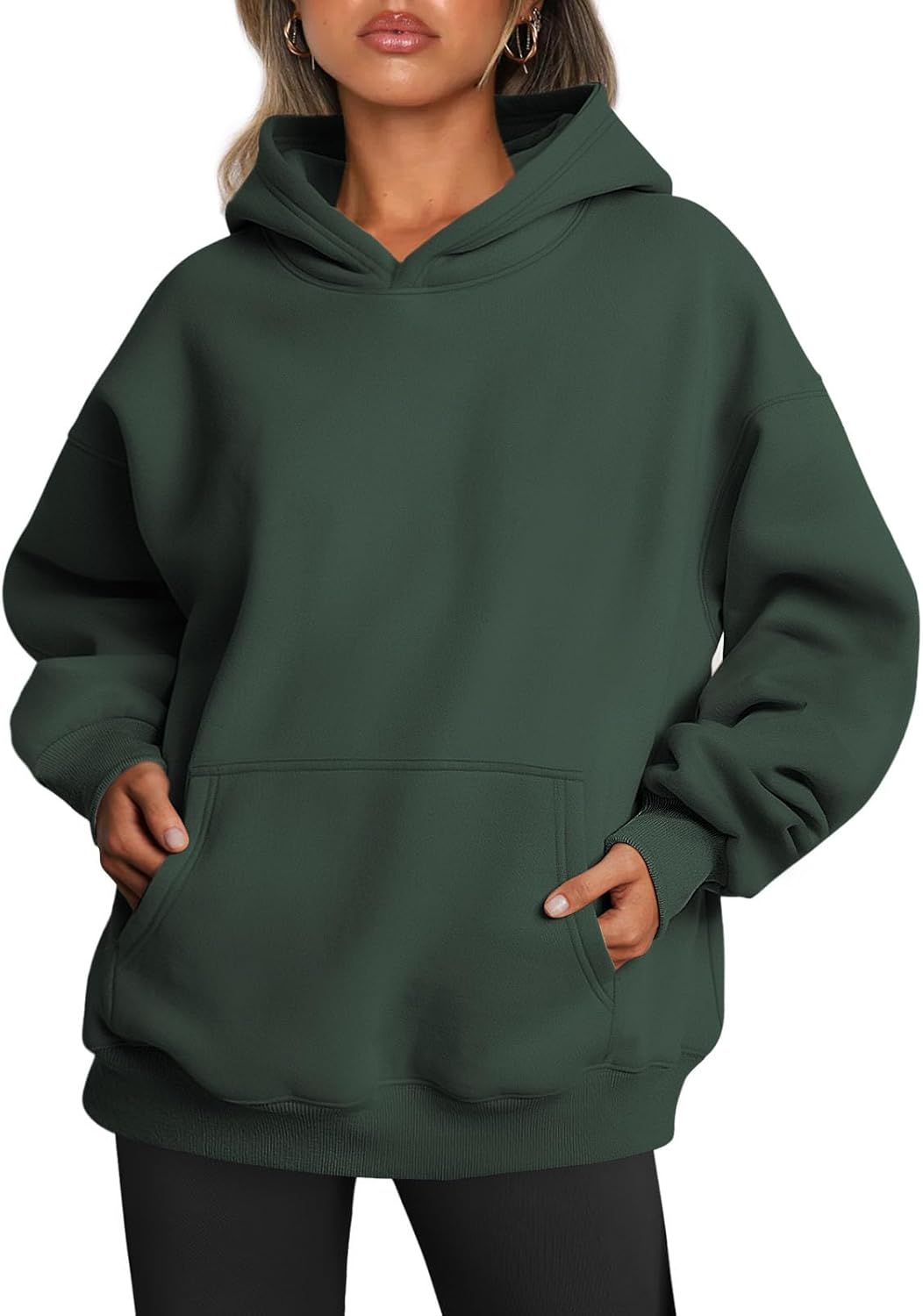 Women's Fleece Oversized Hoodie - Cozy Pullover Sweatshirt for Cold Weather - Picture 178 of 345