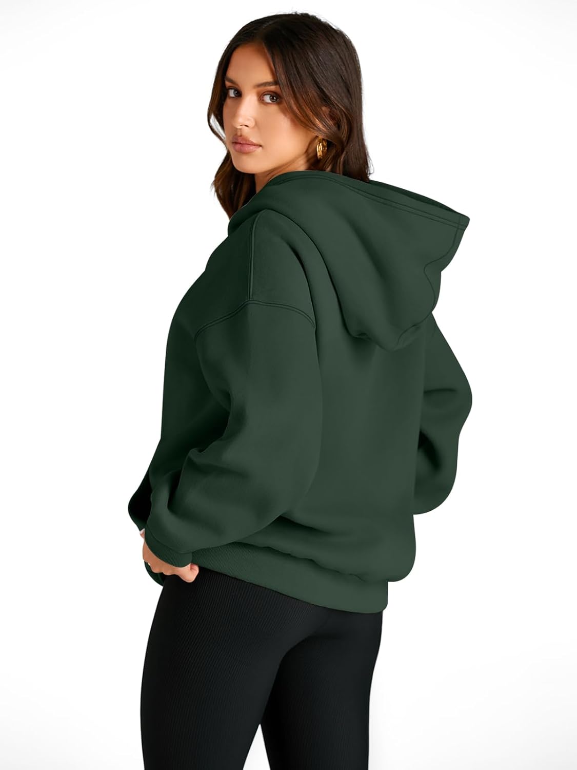 Women's Fleece Oversized Hoodie - Cozy Pullover Sweatshirt for Cold Weather - Picture 181 of 345